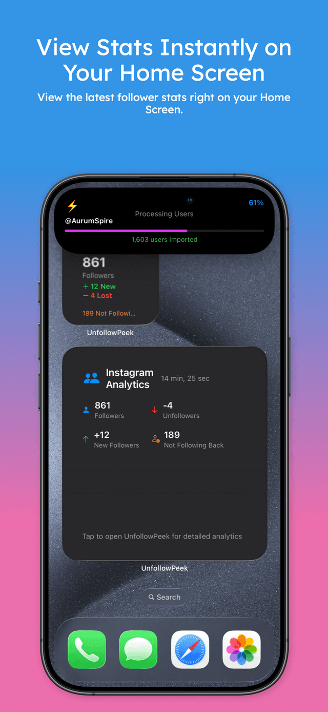 Home screen widgets and Live Activity